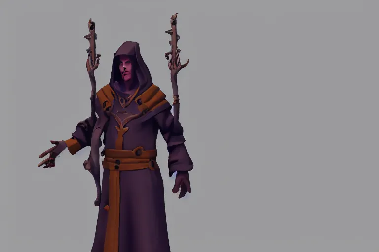 Prompt: cultist wearing robe, paladins, unreal engine, 3 d render,