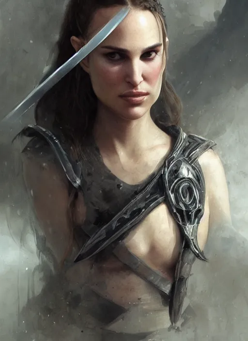 Image similar to young natalie portman, legendary warrior, warframe, lord of the rings, tattoos, decorative ornaments, battle armor, carl spitzweg, ismail inceoglu, vdragan bibin, hans thoma, greg rutkowski, alexandros pyromallis, cute, perfect face, detailed, sharply focused, centered, rule of thirds, photorealistic shading