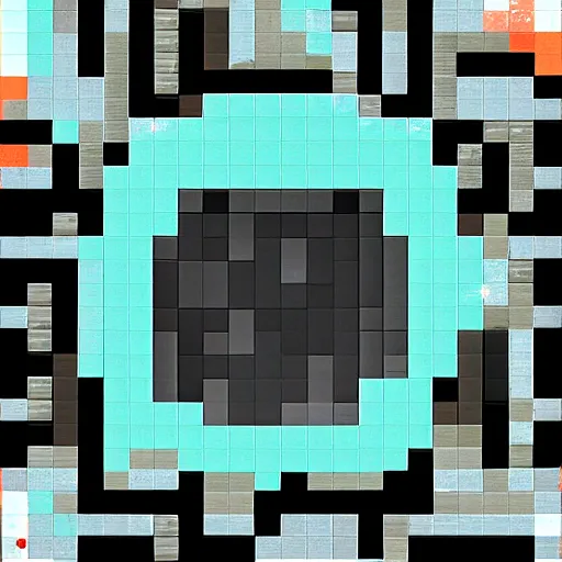 Image similar to a black hole in Minecraft