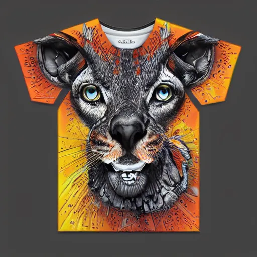 Image similar to unusual design for t - shirt, highly detailed, digital painting