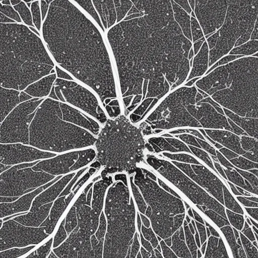 Image similar to neurons and dendrites seen through scanning electron microscope