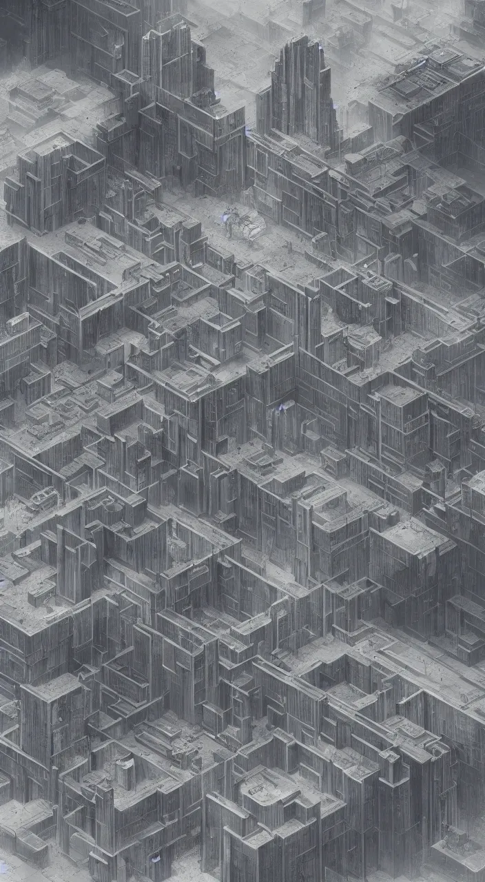 Image similar to isometric drawing of tall big height brutalist imperial military base and city, drawing architecture, isometric view, ultra very long shot, imperial architecture in rogue one, pritzker architecture prize, brutalism architecture, jan urschel, greig fraser