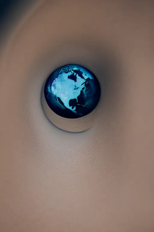 Image similar to a closeup of a teardrop with the whole world inside