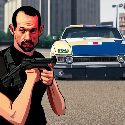 Prompt: andrew tate as a gta character