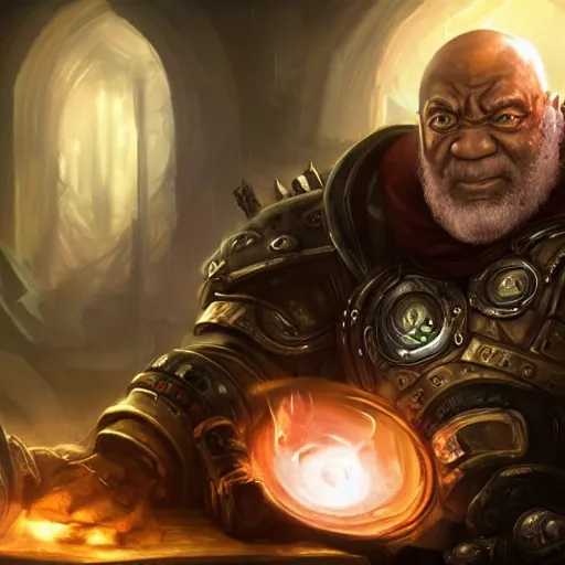 Prompt: bill cosby as an alchemist, mixing potions, league of legends amazing splashscreen artwork, gears of war, splash art, natural light, elegant, photorealistic facial features, intricate, fantasy, detailed face, atmospheric lighting, anamorphic lens flare, cinematic lighting, league of legends splash art, hd wallpaper, ultra high details by greg rutkowski