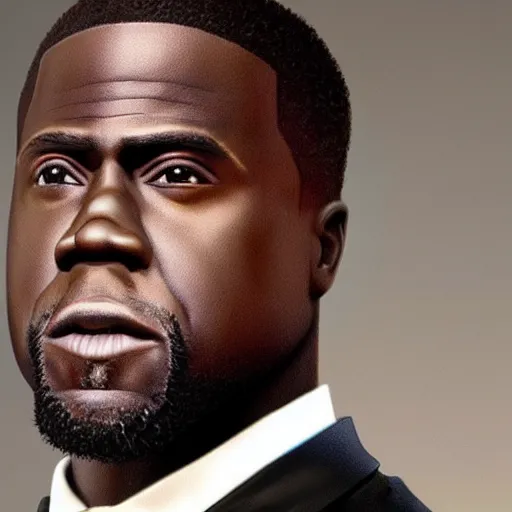 Image similar to ultra realistic kevin hart face portrait in the style of grant wood