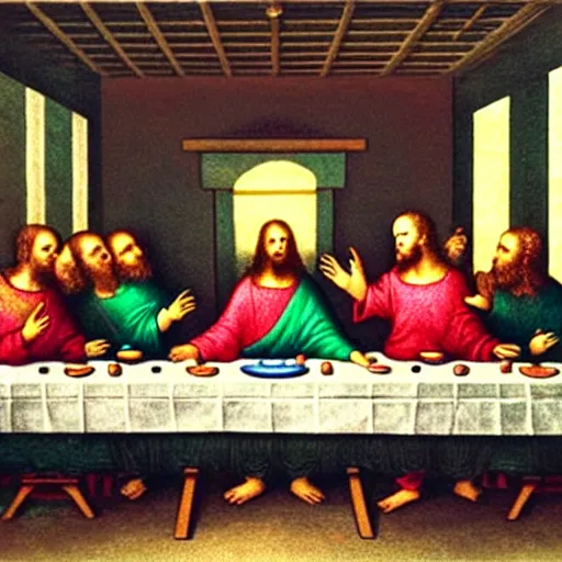 Image similar to dreambot at the last supper