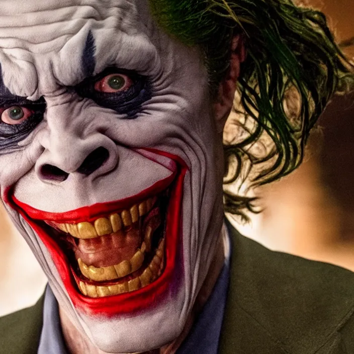 Prompt: willem dafoe as the joker, 8 k, movie still