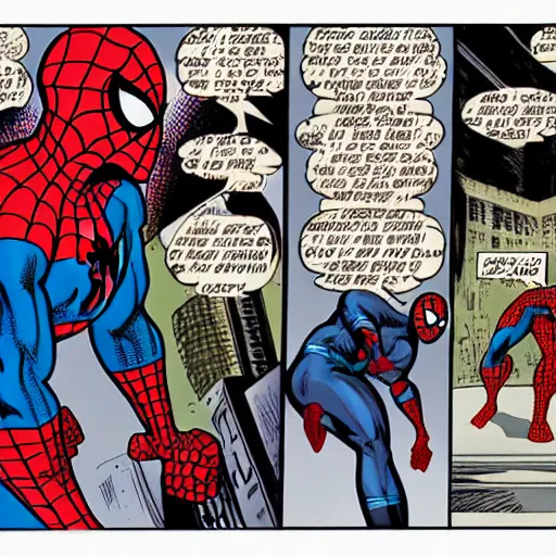 Image similar to spider-man giving a sermon, comic book art