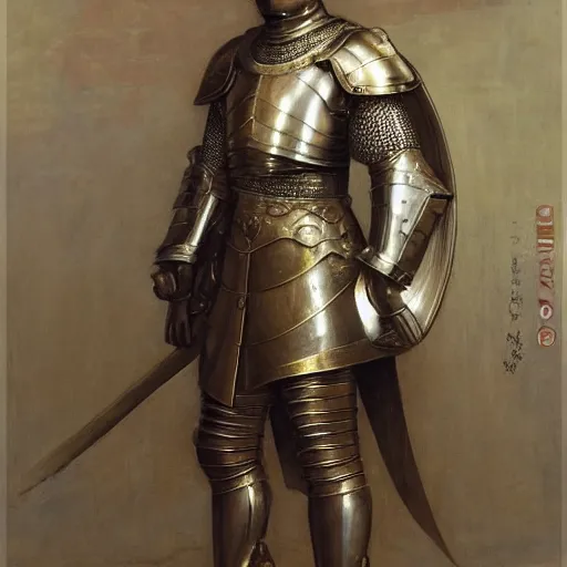 Prompt: orientalist portrait of a knight wearing plate armor standing in a market intricate artwork by john william waterhouse and Edwin Longsden Long and Theodore Ralli and Henryk Siemiradzki. trending on artstation, very coherent symmetrical artwork high detail 8k