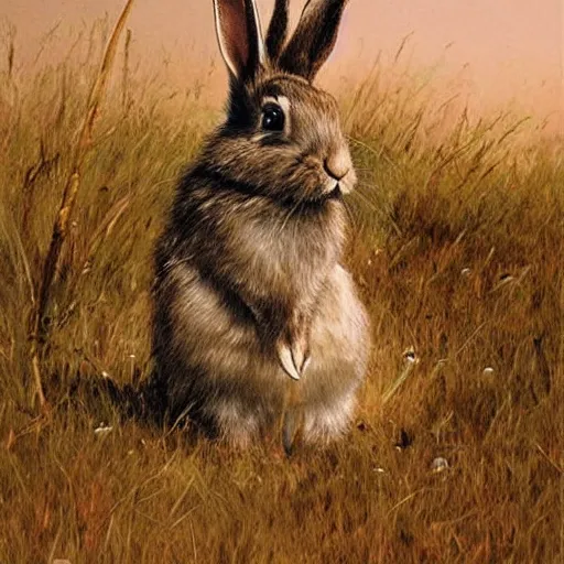 Image similar to rabbit explorer by James Gurney.