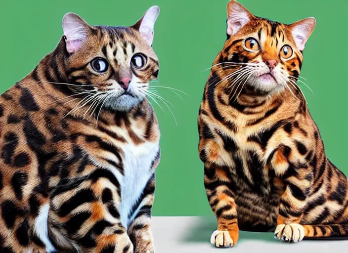 Image similar to Danny DeVito as a bengal cat