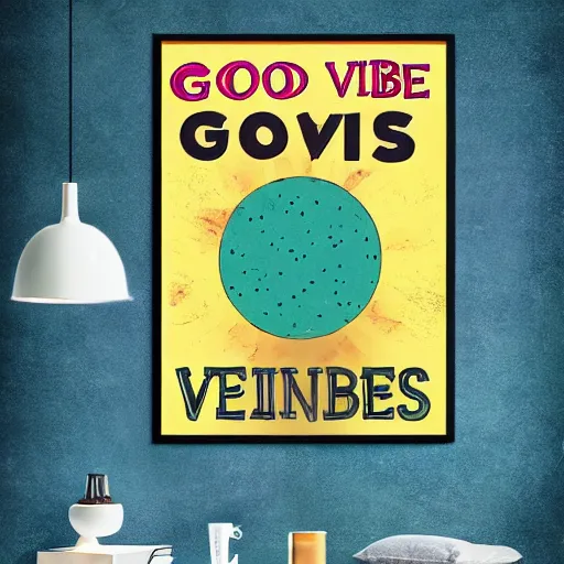 Prompt: good vibes poster