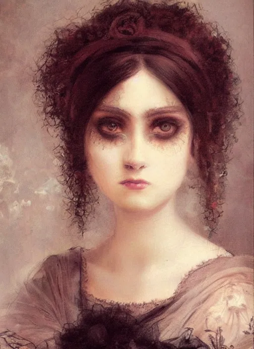 Prompt: gothic princess portrait. by william - adolphe bouguerea highly detailded