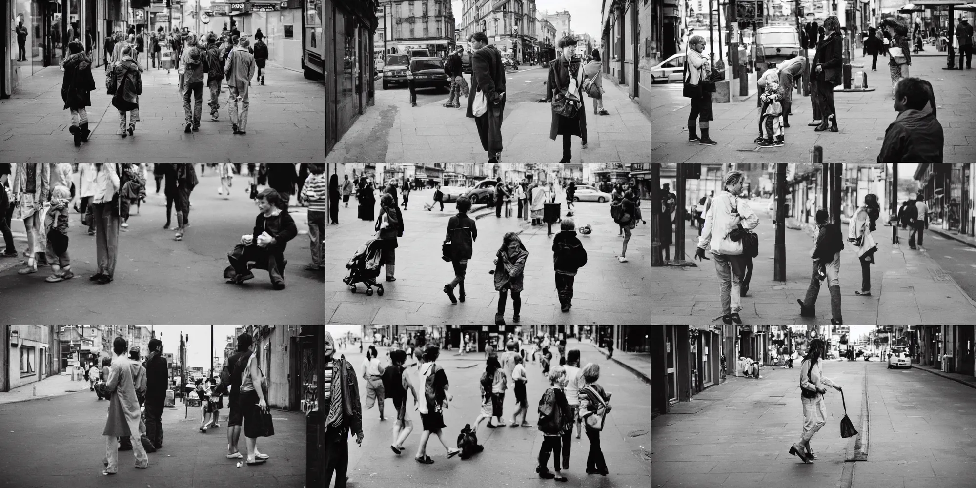 Prompt: Candid Street Photography. Illford FP4 Plus