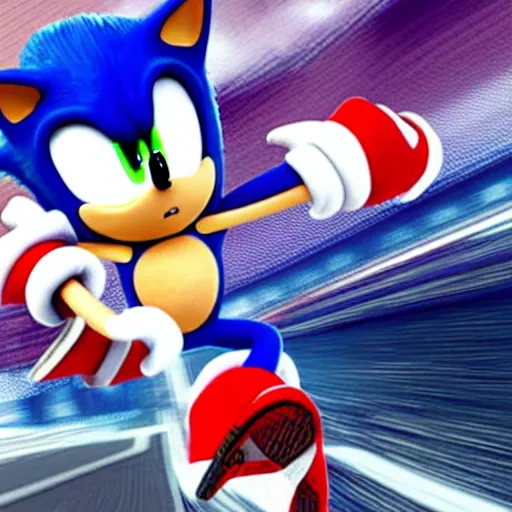 Image similar to sonic the hedgehog doing a spin dash