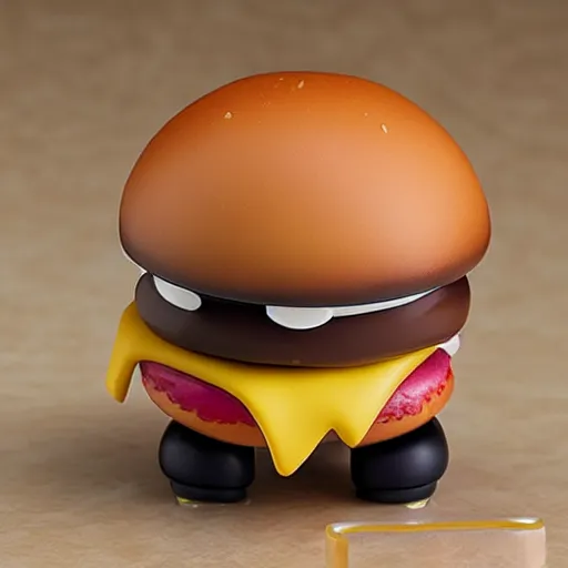 Prompt: hamburger, nendoroid, figurine, detailed product photo