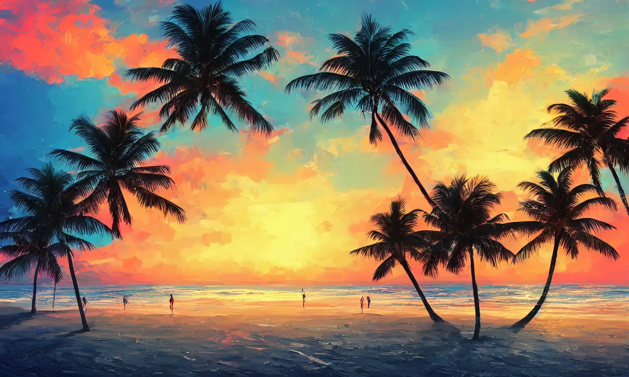 Image similar to paradise beach by alena aenami artworks in 4 k