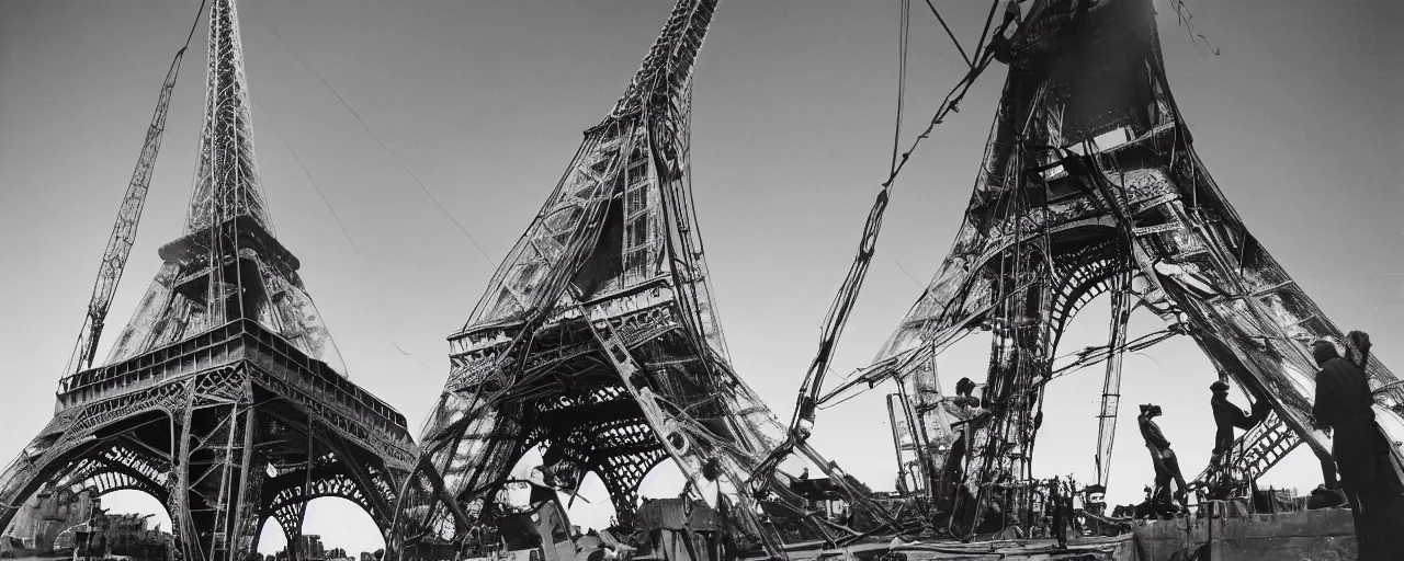 Prompt: building the eiffel tower with spaghetti, canon 1 0 mm, cinematic lighting, photography, kodachrome film