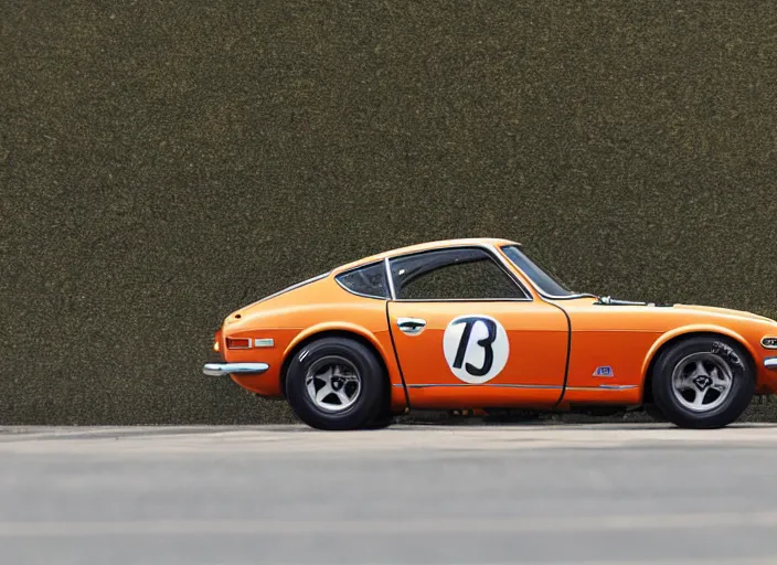 Image similar to 1970 Datsun 240Z in the style of Ken Sugimori