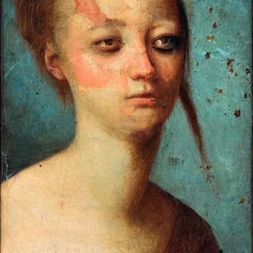 Image similar to a beautiful portrait of a woman with broken fragments