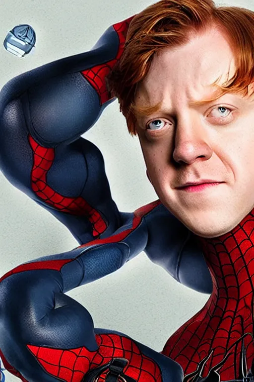 Prompt: Rupert Grint as Dr. Otto Gunther Octavius, Marvel's Spiderman Film