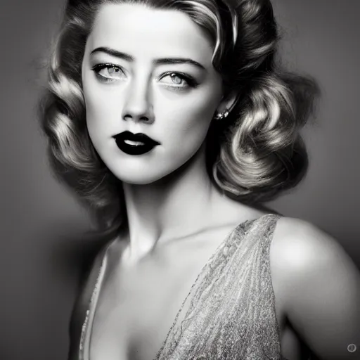 Image similar to portrait of amber heard by mario testino, 1 9 2 0 s hairstyle, headshot, ca. 1 9 2 0, detailed, award winning, sony a 7 r