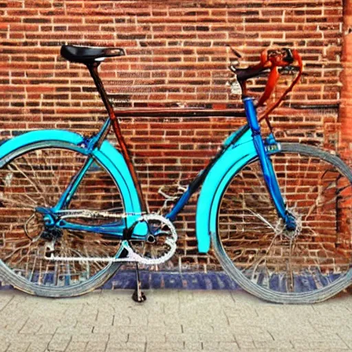 Prompt: klein brand bicycle, beautiful, colorful