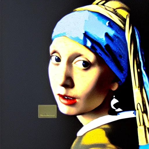 Prompt: joey from friends as the girl with the pearl earring