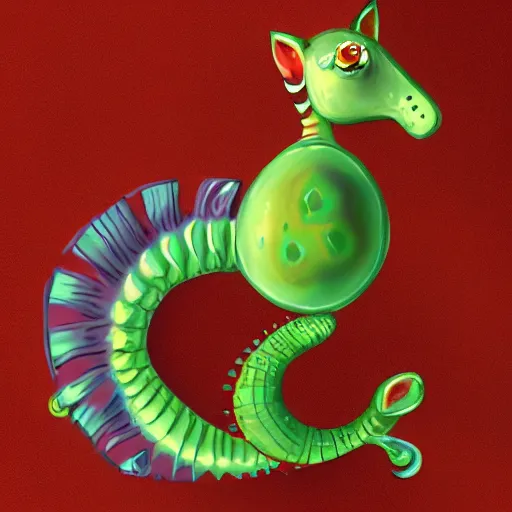 Prompt: a seahorse cat shapeshifter, furaffinity, trending on artstation