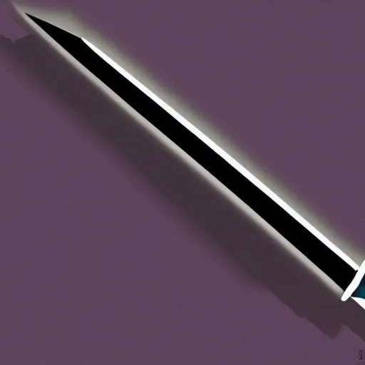 Image similar to an evil black sword on a blank background. diagonal composition ( concept art, rpg color illustration )