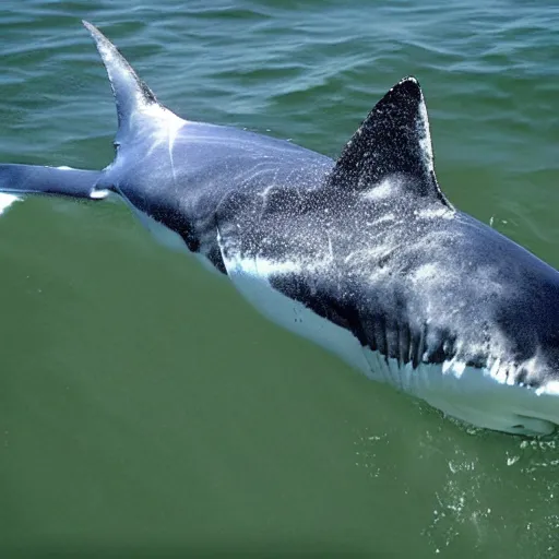 Image similar to great white blue shark whale