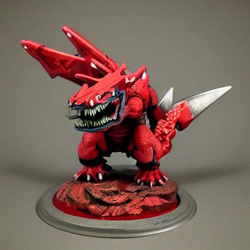 Prompt: groudon pokemon as a warhammer tabletop figurine t