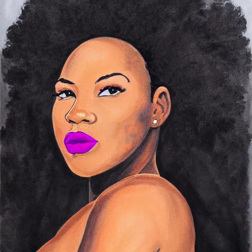 Image similar to portrait of a beautiful black woman