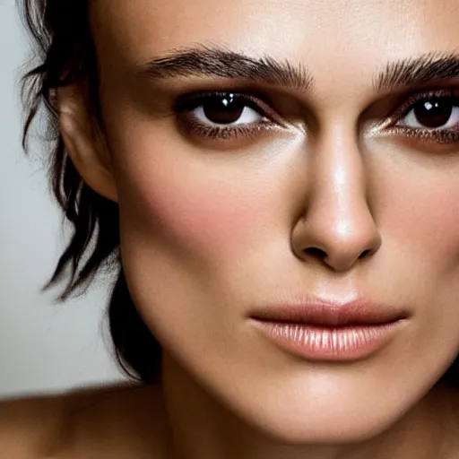 Image similar to portrait of beautiful keira knightley by mario testino, headshot, detailed, award winning, sony a 7 r