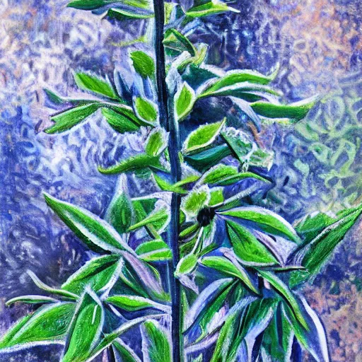 Prompt: intricate five star frost berry bush by pablo picasso, oil on canvas, hdr, high detail, photo realistic, hyperrealism, matte finish, high contrast, 3 d depth, centered, masterpiece, award - winning, vivid and vibrant colors, enhance light effect, enhanced eye detail, artstationhd