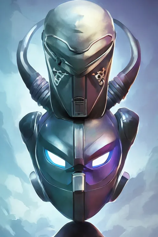 Image similar to epic mask helmet robot ninja portrait stylized as fornite style game design fanart by concept artist gervasio canda, behance hd by jesper ejsing, by rhads, makoto shinkai and lois van baarle, ilya kuvshinov, rossdraws global illumination radiating a glowing aura global illumination ray tracing hdr render in unreal engine 5