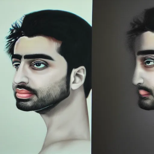 Image similar to photo realistic portrait of emad mostaque