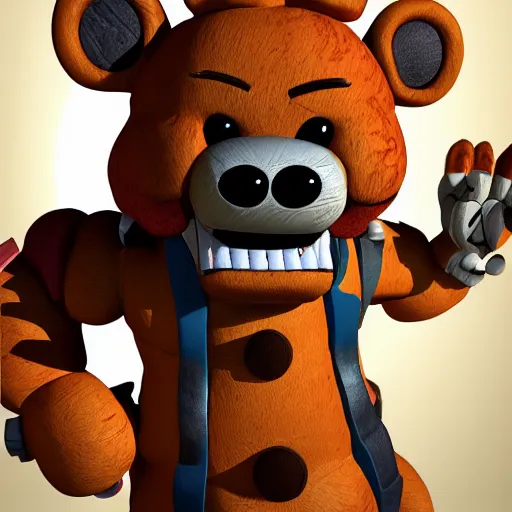 Image similar to freddy fazbear, detailed, 4k, artstation