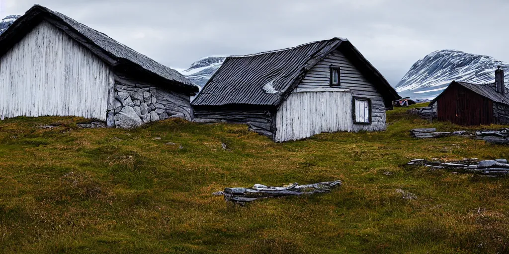 Image similar to an old house. at andøya island, northern norway.