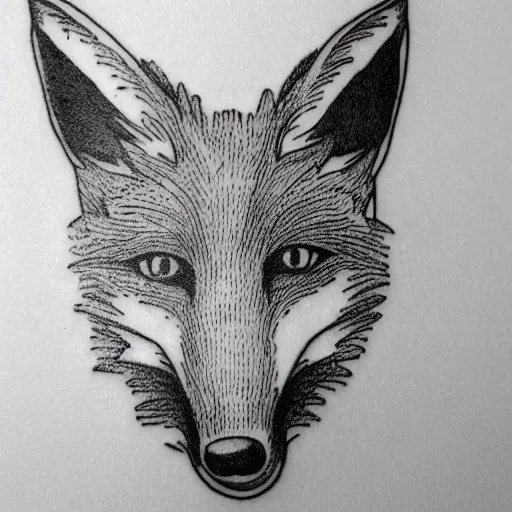 Image similar to A tattoo of a fox