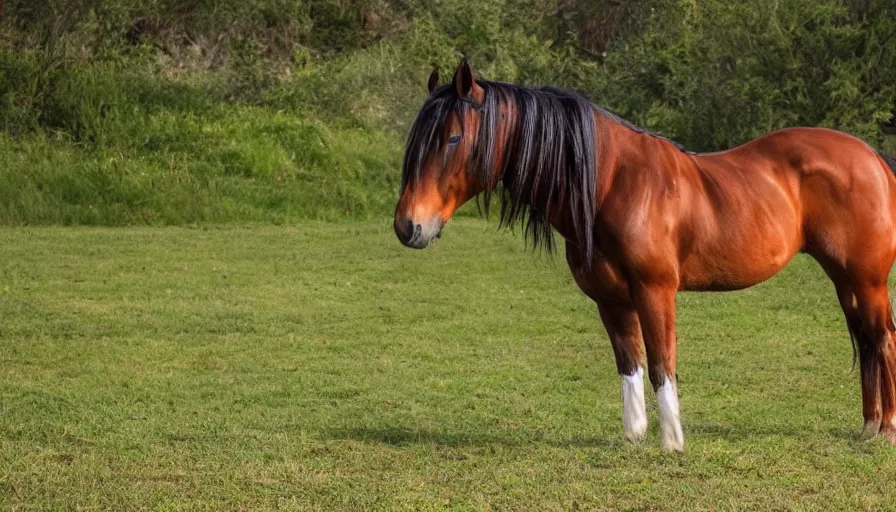 Image similar to a full shot of a horse