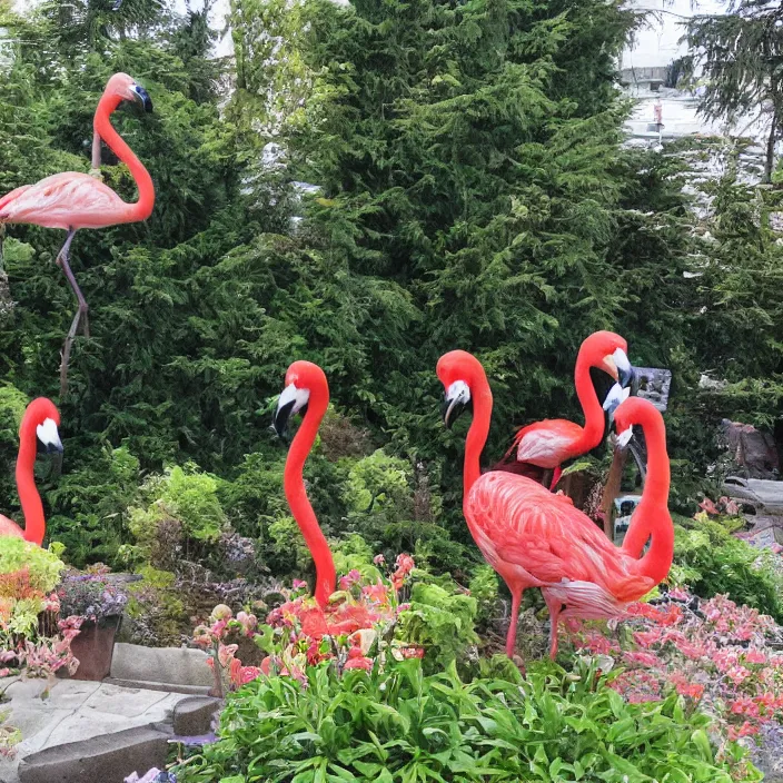 Image similar to flamingo lawn monsters at vanvcouver,british columbia,canada