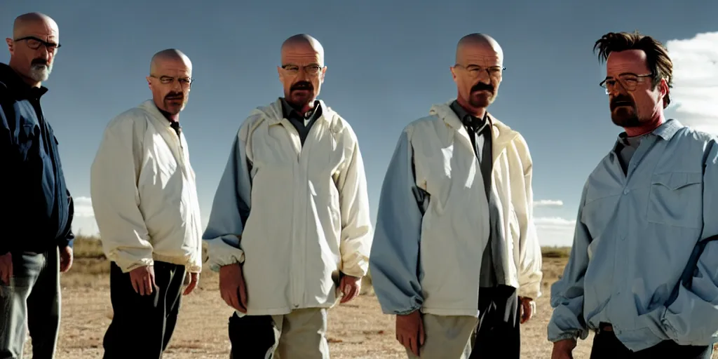 Image similar to Matthew Perry as Walter White on on the set of Breaking Bad, 90mm