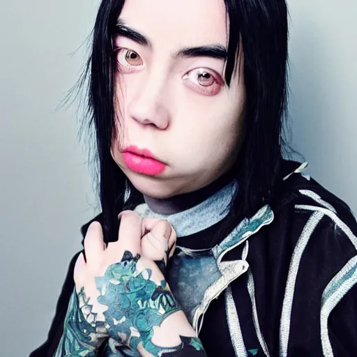 Image similar to asian billie eilish