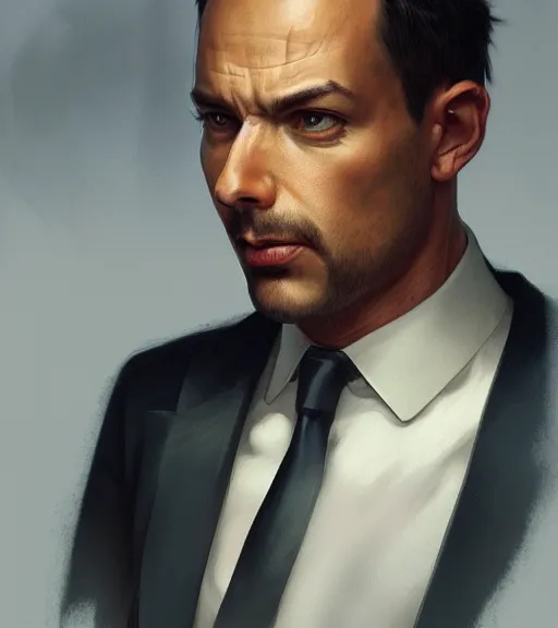 Prompt: full figure ultra realistic illustration, andrew tate as business man, intricate, elegant, highly detailed, digital painting, artstation, concept art, smooth, sharp focus, illustration, art by artgerm and greg rutkowski and alphonse mucha