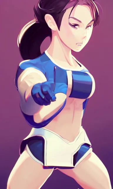 Prompt: little female character inspired by chun li, digital art made by makoto shinkai and lois van baarle, highly detailed, symmetrical, extremely coherent, anatomically perfect