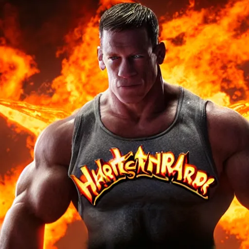 Image similar to john cena playing as charizard human hybrid movie still, cinematic, photorealistic, extreme detail, sharp focus, 8 k, intricate, hyper detailed, realistic, cinematic lighting