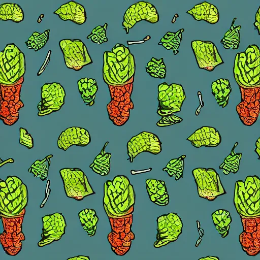 Image similar to hop cones in a pattern, realistic drawing