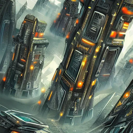 Prompt: a futuristic city, digital art